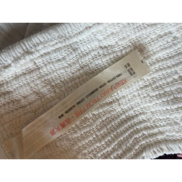 ANTHROPOLOGIE Tie Front Bandeau Crop Top  Medium M White - Picture 5 of 5